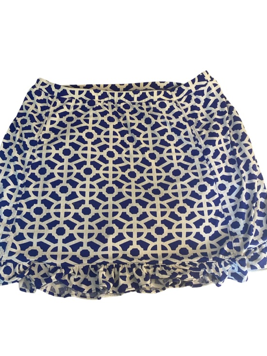 Gottex Blue and White Geometric Mini Skirt - Picture 5 of 5